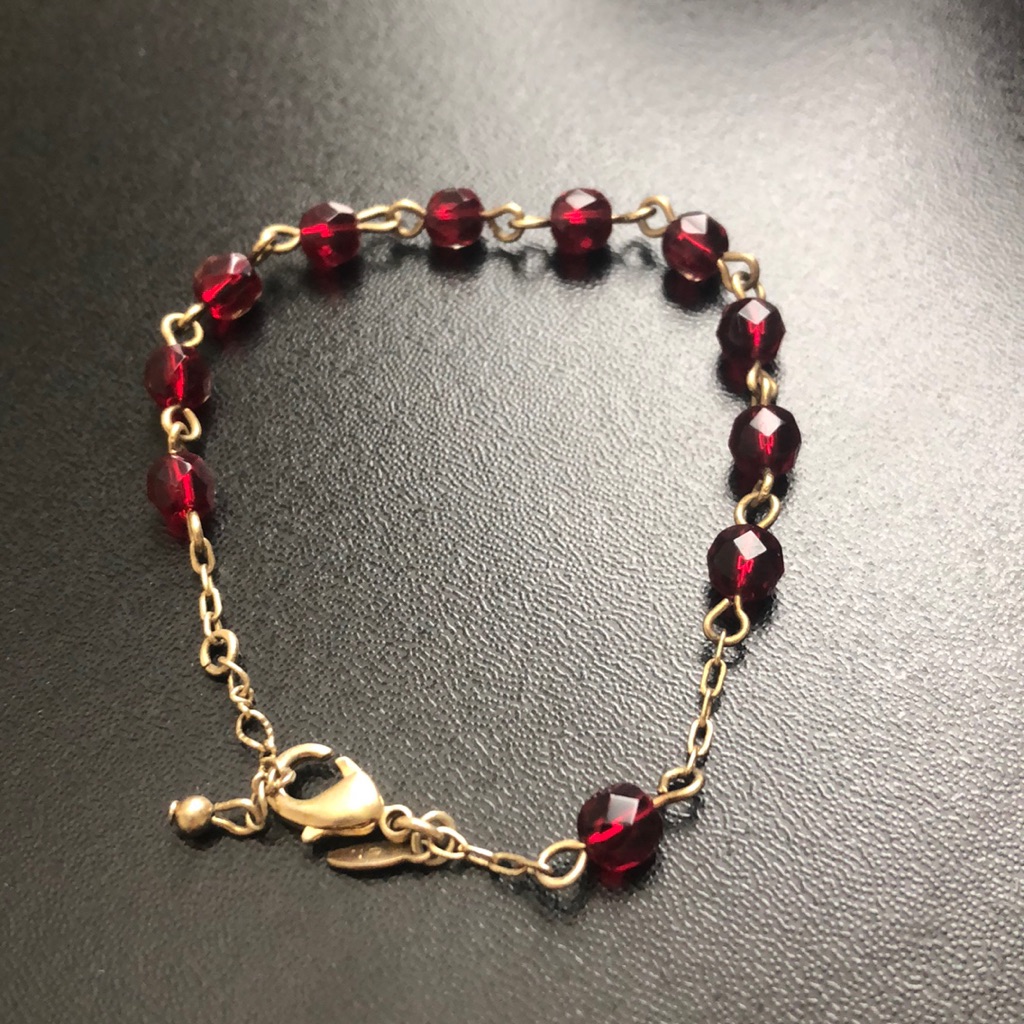 Red Ruby Beaded Bracelet